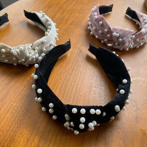 3 beaded pearl headbands